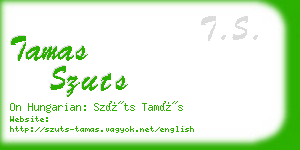 tamas szuts business card